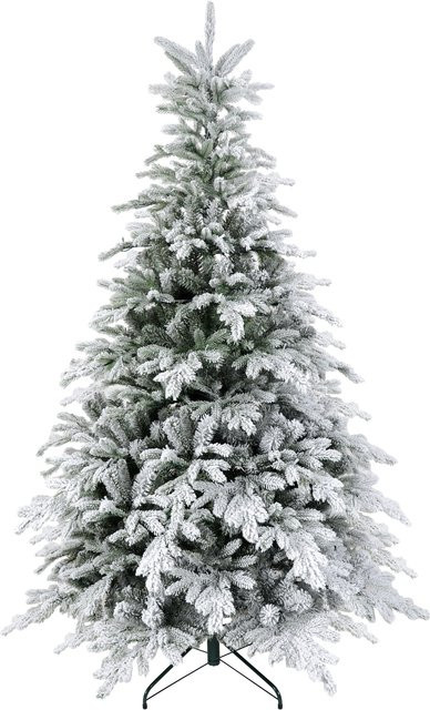 HOMCOM Künstlicher Weihnachtsbaum mit Kunstschnee in Grün, Höhe: 180 cm - Bild 1