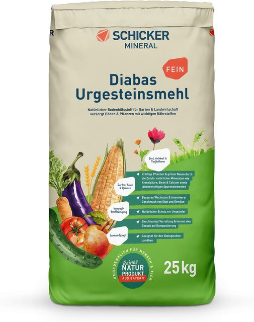 SCHICKER MINERAL Diabas Urgesteinsmehl fein 25 kg - Bild 1