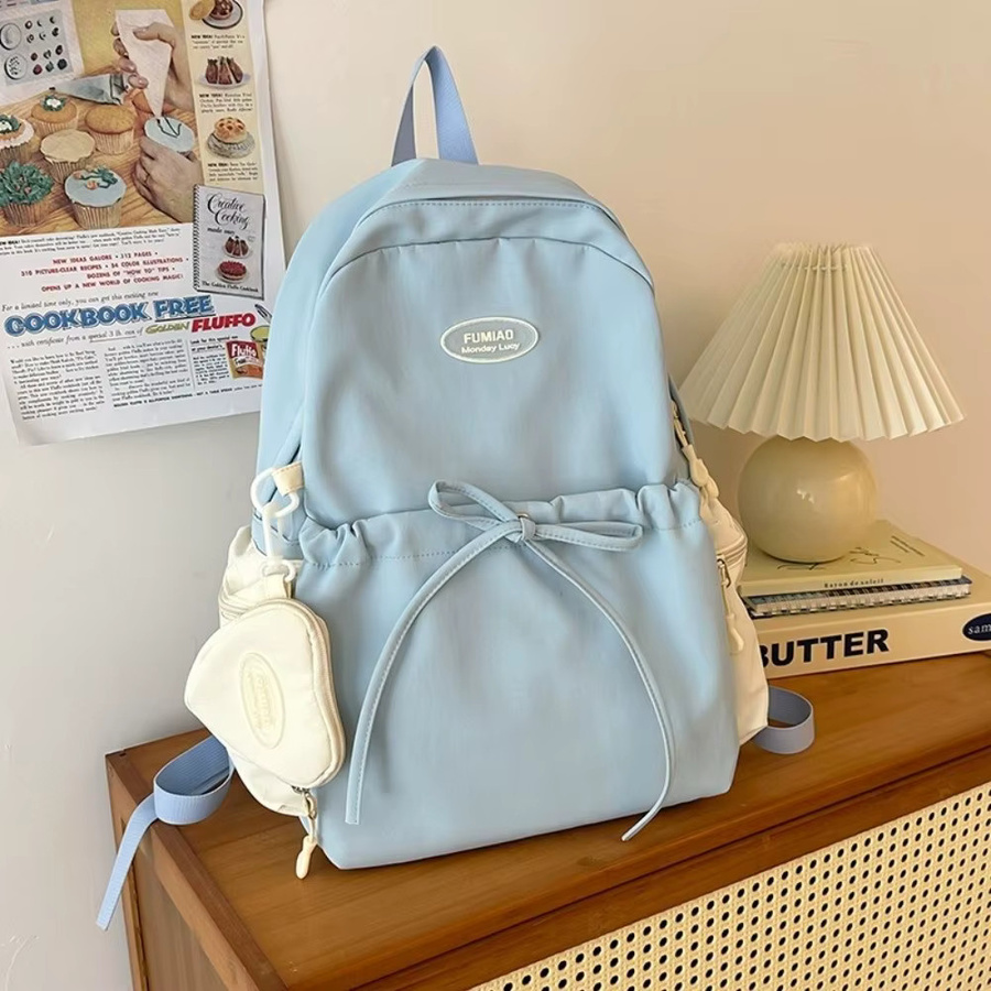 Wasserdichter Schulrucksack für Kinder aus Nylon in Blau und Gelb mit großer Kapazität - Bild 1