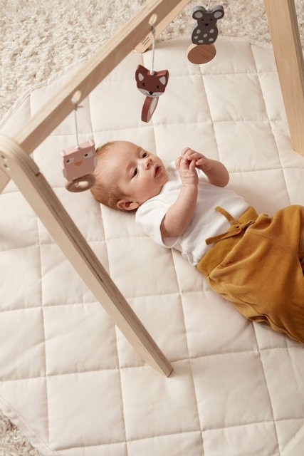 Kids Concept Spielteppich rund Off-White gesteppt - Bild 1