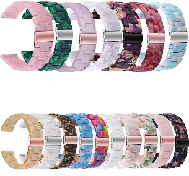 QCTOG Uhrenarmband, 20mm, transparentes Harz, Kunststoff, Unisex - Bild 1