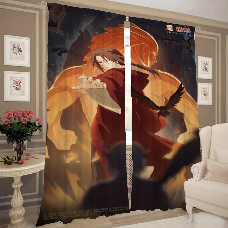 Naruto Verdunkelungsvorhänge 2er-Set für Wohnzimmer und Schlafzimmer, Mehrfarbig, Breite: 50 cm, Höhe: 70 cm - Bild 1