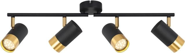 NETTLIFE Deckenstrahler aus Metall in Schwarz, dimmbar und verstellbar, GU10 - Bild 1