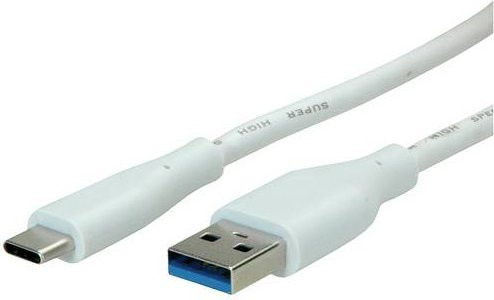 Value USB-Kabel USB 3.2 Gen1 mit USB-A und USB-C Stecker, 3,00 m, Weiß, Geschirmt - Bild 1