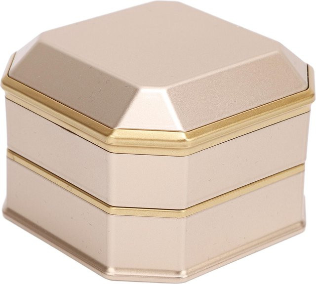 Neoglint Champagner Ringbox mit LED-Licht zur Ringauslage in Beige - Bild 1