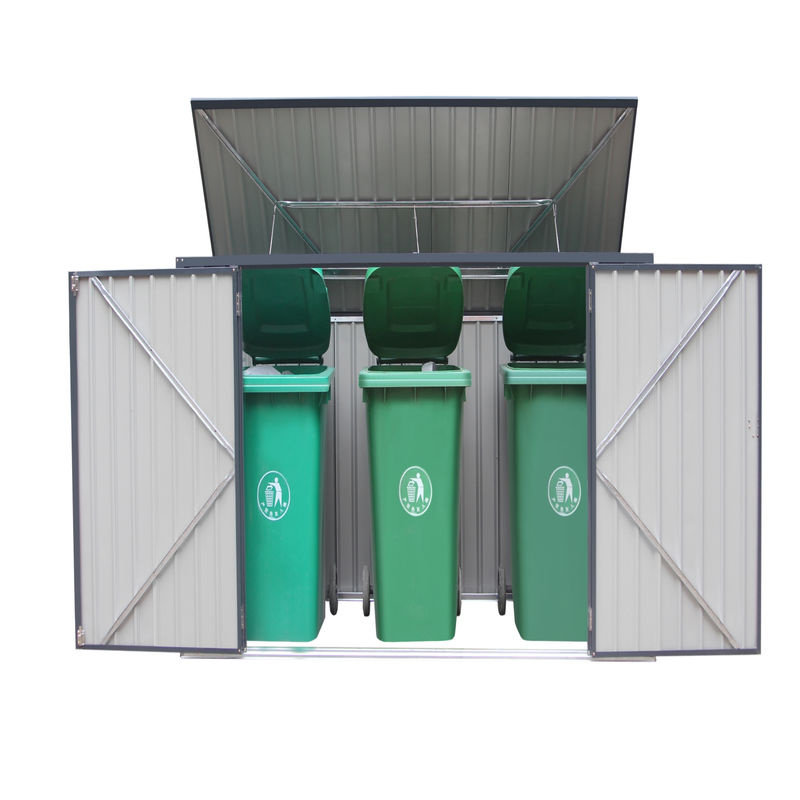 Westmann Metall Mülltonnenbox Gerätebox 73 Dunkelgrau B/H/T: 100 x 235 x 131 cm - Bild 3