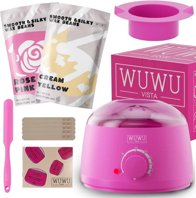WUWUVISTA Wachs-Set, 11 Teile, Haarentfernungs-Wachsmaschine & Wachsperlen, Unisex - Bild 1