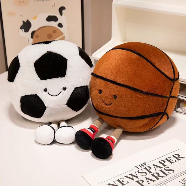Potdemiel Basketball- und Fußballpuppe, Plüschtier, 25cm, ab 14 Jahre - Bild 1