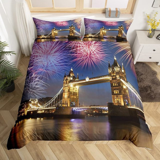 Bettwäsche Set Feuerwerk Fantasy Schloss von JMG Household Supplies aus Mikrofaser in Multicolour, B/H: 135 x 200 cm - Bild 1