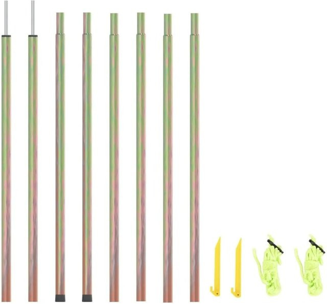 vidaXL Sonnensegel Stangen Set aus verzinktem Stahl in Silber, 2 Stück, Höhe: 250 cm - Bild 1