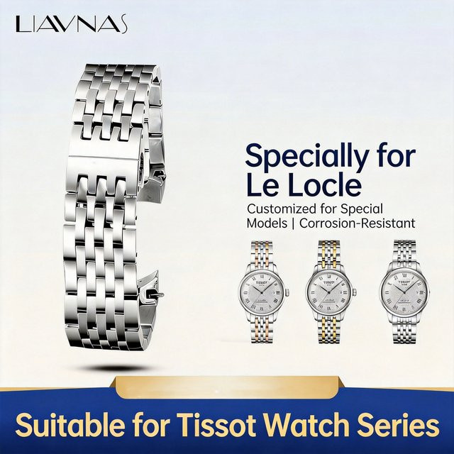 LIAVNAS Uhrenarmband Edelstahl, 19 mm, silber, Unisex - Bild 1