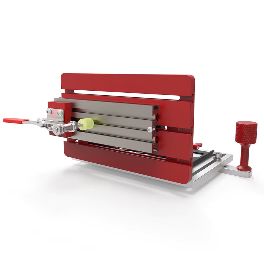 ENJOYWOOD Präzisions-Tischschneideschlitten mit einstellbarem Winkel und Frästisch in Rot für deine DIY-Holzbearbeitungsprojekte - Bild 5