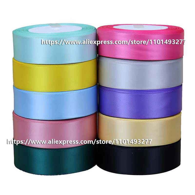 Lucky Bay Satinband aus Polyester für DIY Dekorationen, Rollenlänge: 18,28 m, erhältlich in verschiedenen Breiten: 9 mm, 16 mm, 25 mm, 38 mm, 50 mm, Mehrfarbig - Bild 2