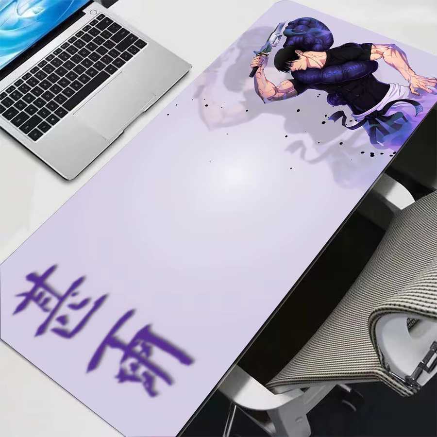 Toji Fushiguro Mauspad im Manga-Stil von Bandai, Himmelblau/Mehrfarbig, B: 90 cm, T: 40 cm, rutschfeste Schreibtischunterlage für Laptop und Tastatur - Bild 1