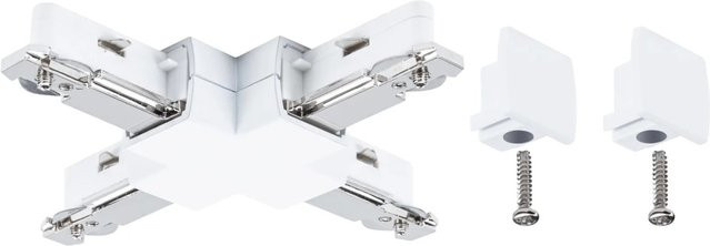 Paulmann URail Schienensystem Eckverbinder X-Stück, Farbe: Weiß, B/T/H: 10,4 x 10,4 x 1,0 cm - Bild 1