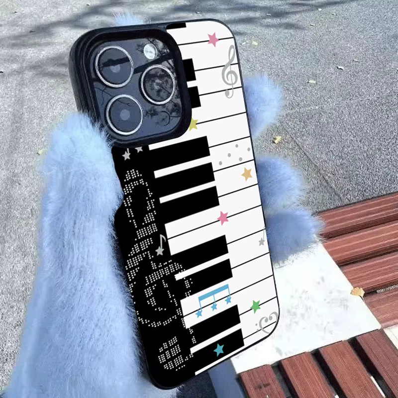 Kreative iPhone Handyhülle mit koreanischem Klavier-Noten-Design in Multicolour für iPhone 17 bis iPhone 7 Modelle - Bild 5