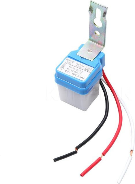 YJMP Fotoschalter Dämmerungsschalter für Straßenlaternen mit 12V DC/AC 50-60Hz und 10A Belastbarkeit - Bild 1