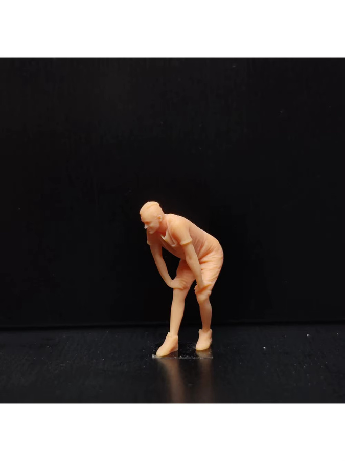 EHCMODEL Bend Down To Check The Man, Miniatur-Diorama, 1/64 1/43 Maßstab, Ungefärbtes Modell, Handbemalt - Bild 2