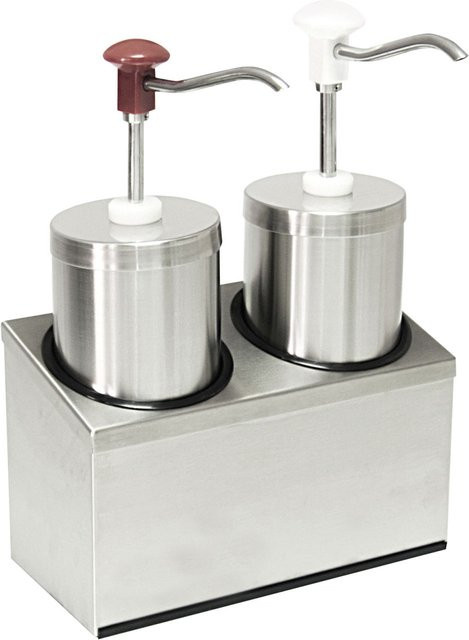 Schneider Druckknopf Dosierspender aus Edelstahl in Silber, 2000 ml, B/T/H: 29 x 29 x 41 cm - Bild 1