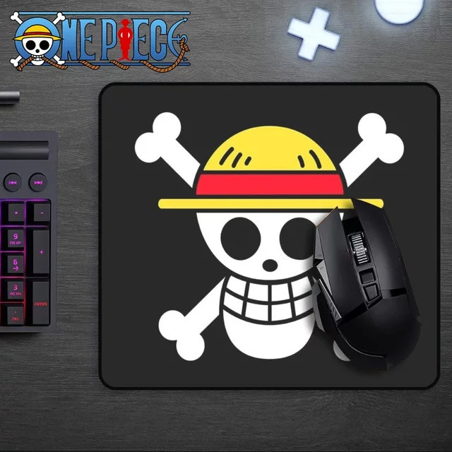 Bandai One Piece Anime Mauspad in Schwarz – Kawaii Gaming Schreibtischunterlage für Tastatur und Laptop - Bild 1