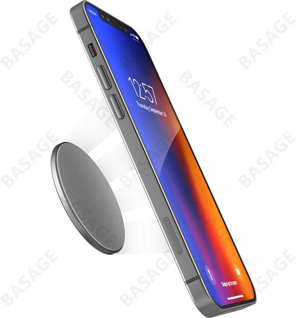 Magnetische Wandhalterung für iPhone 14 13 12 Pro Max Plus Mini, selbstklebende MagSafe-Halterung in Schwarz - Bild 1