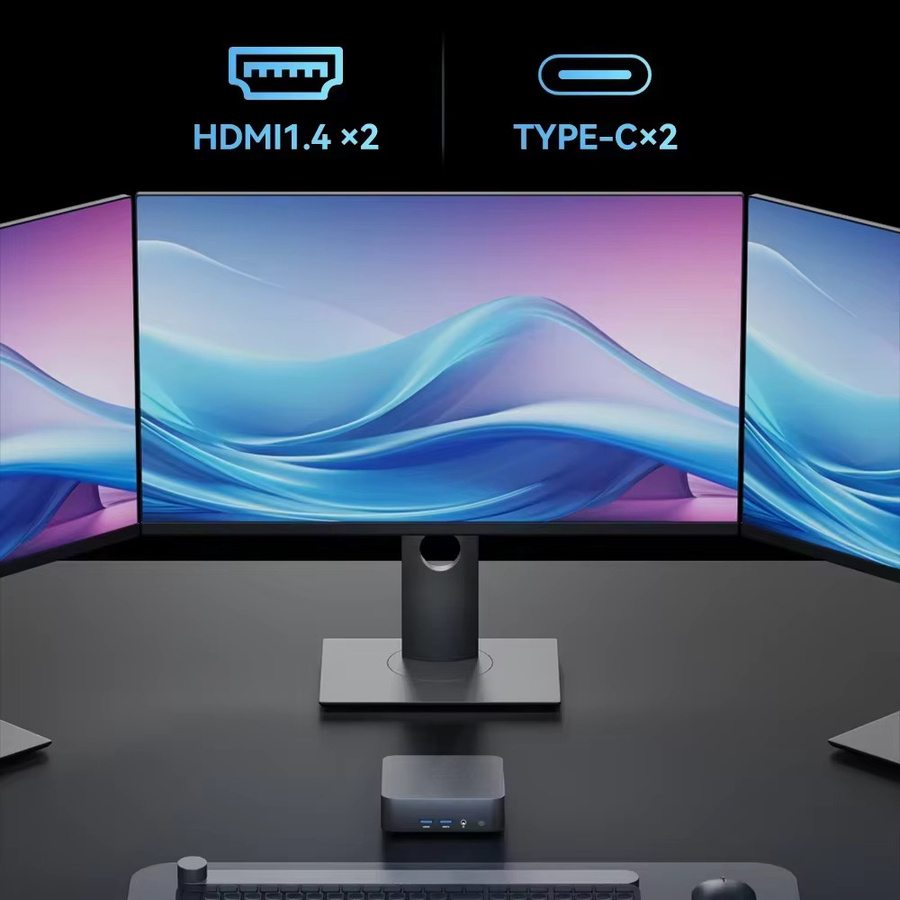 FUCHU Mini-PC Gaming Computer mit Intel Core i9 10980HK, 16GB RAM, 1TB M.2 SSD und Windows 11 Pro, Schwarz - Bild 4