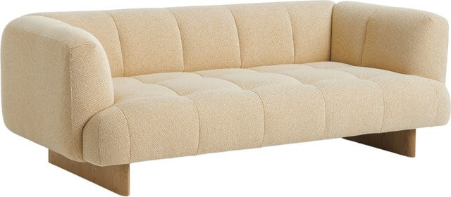 HAY Quilton Lift 2 Sitzer Sofa beige mit Armlehnen und gestepptem Stoffbezug B: 214 cm, H: 72 cm, T: 109 cm - Bild 1
