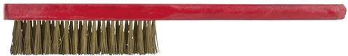KS Tools BRONZEplus Handbürste mit Zinnbronzedraht in Bronze und Rot, 5 Reihen - Bild 1