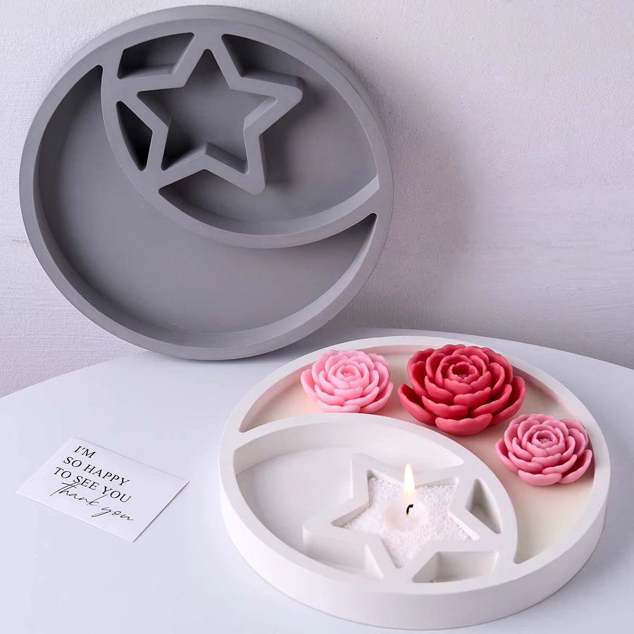 UDOCOOL Silikonform Mond und Sterne für DIY Schmuckdisplay und Harz-Handarbeiten in Weiß - Bild 5