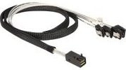 Delock Serial ATA / SAS-Kabel 4-Lane, 36-polig 4x Mini SAS HD (SFF-8643) auf Serial ATA 7-polig, Schwarz, Länge: 1 m - Bild 1