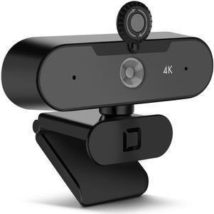 DICOTA Webcam PRO Plus 4K UHD Webcam in Schwarz mit Audio und USB 2.0 Anschluss - Bild 1