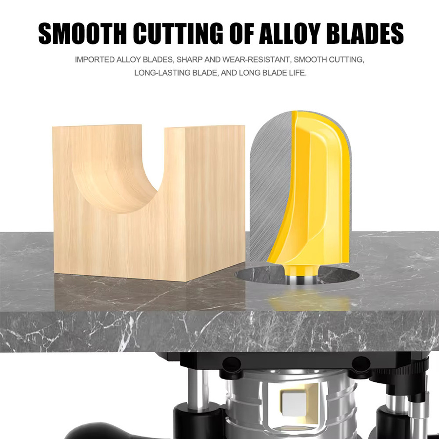 JGZUI Schaftfräser mit rundem Boden für Holzbearbeitung, 8 mm, Silber - Bild 2