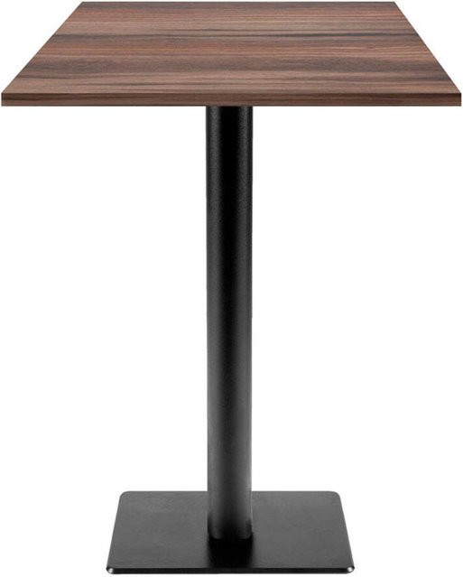 RestooTab Stehtisch Milan T quadratisch in Eiche geräuchert mit schwarzem Gestell, B/T/H: 60 x 60 x 113 cm - Bild 1