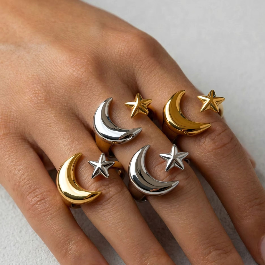 Yupsk Offener Ring, Edelstahl, Bicolor, Damen - Bild 2