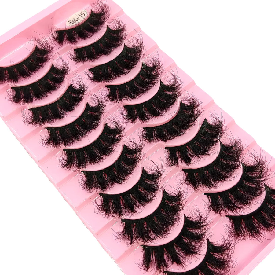 AMSDCN Künstliche Nervwimpern, 5D, 25 mm, 10 Paar, Unisex - Bild 5