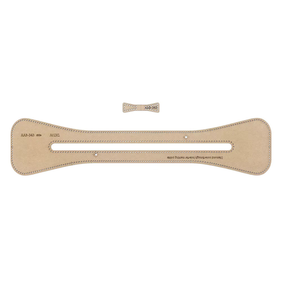 QJH DIY-Lederhandwerk Nähschablone aus Kraftpapier für eine Geldbörse mit Reißverschluss, Beige - Bild 2