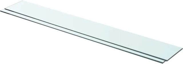vidaXL Regalböden aus Hartglas, 2 Stück, Transparent, B: 90 cm, T: 12 cm - Bild 1