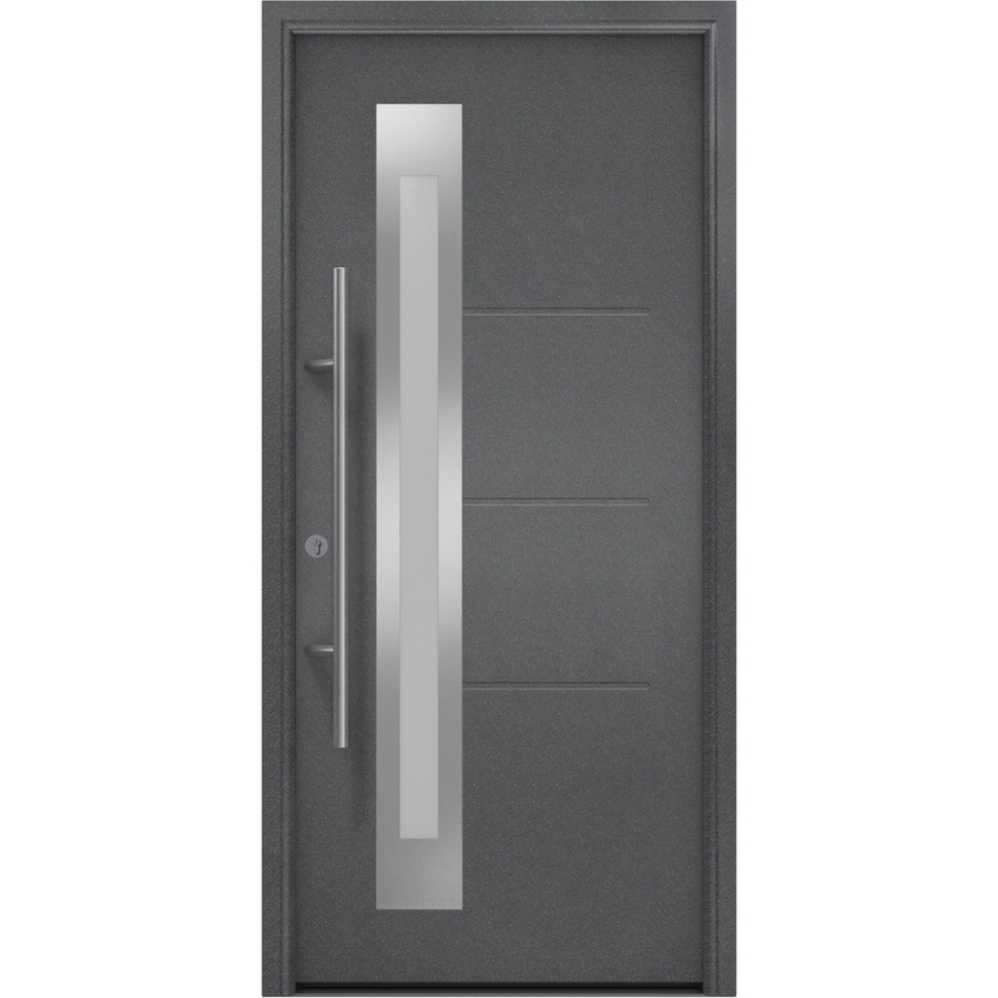 EcoStar Haustür Isopro Secur IPS 780S in Anthrazit-Metallic, DIN Links, RC2, B: 110 cm, H: 210 cm - Bild 2