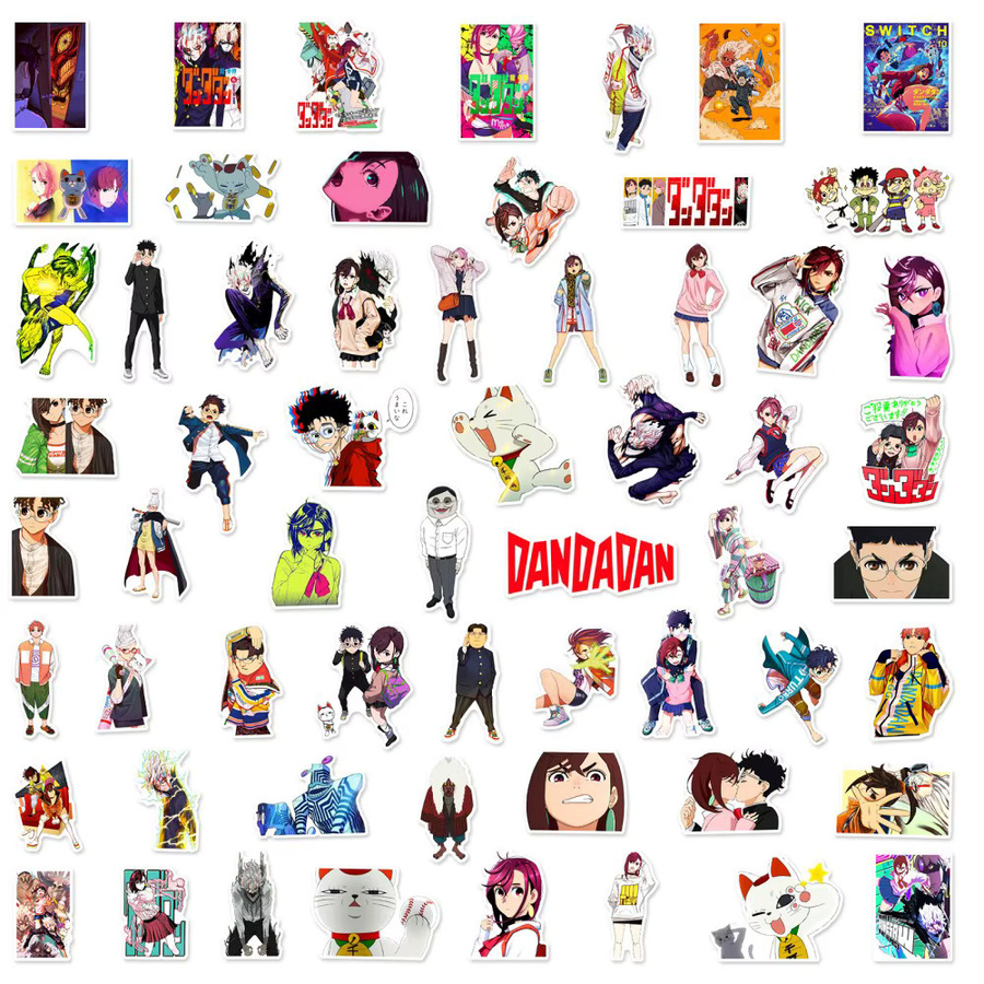 60 Stück KPOP und Anime Motiv Aufkleber Set in Multicolor für Koffer, Trinkflaschen und Party-Deko aus Papier - Bild 3