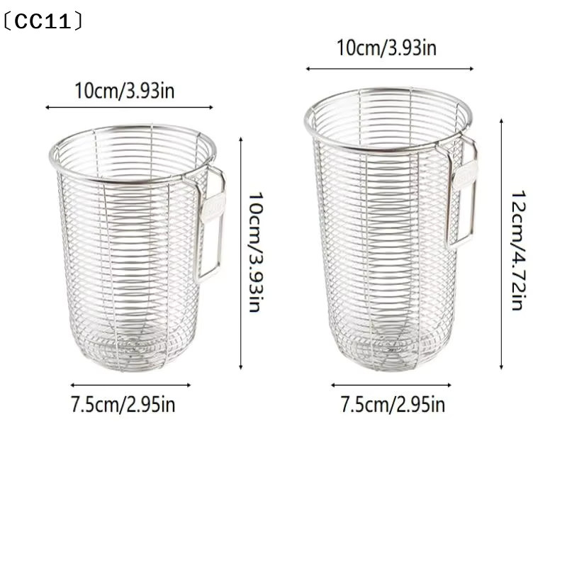 KuZHEN Besteckhalter und Besteck-Organizer in Silber, runder Abtropfgestell für Utensilien, Durchmesser: 12,0 cm, Höhe: 10,0 cm - Bild 6