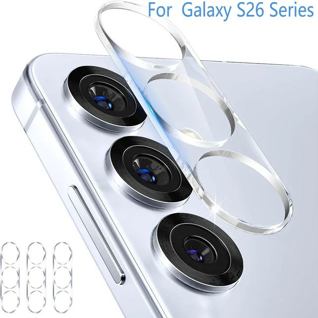 Anti-Fingerprint Kamera-Schutz aus gehärtetem Glas für Samsung Galaxy S26 S25 S24 FE Ultra Plus, transparent - Bild 1