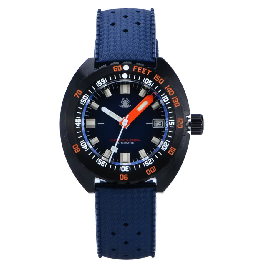Tactical Frog Taucheruhr, Automatik, Saphirglas, 20 ATM, Herren, Blau - Bild 5