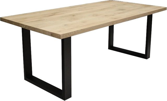 Design Bestseller Berlin Esstisch aus Eiche in Braun und Beige, rechteckig, B/T: 240 x 100 cm - Bild 1