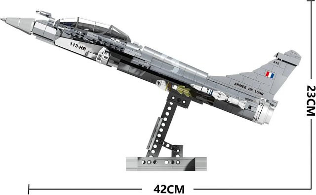 Yiran toy Militärische Rafale-Kampfflugzeuge Bauen Blöcke Flugzeugsteine Modell ab 14 Jahren - Bild 1