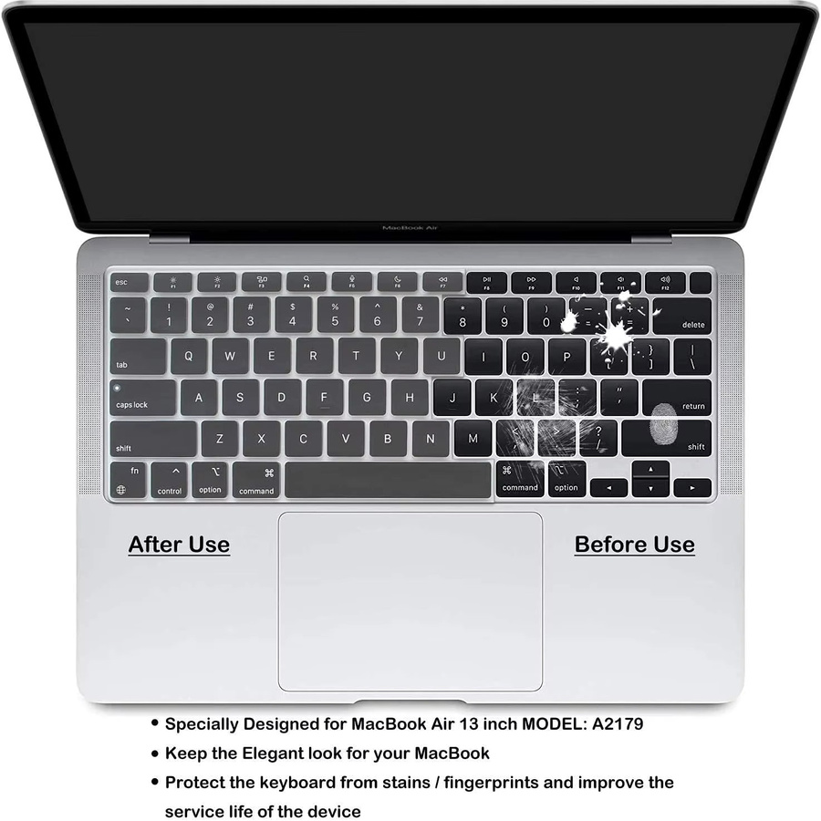 Transparente Silikon-Tastaturabdeckung für Apple MacBook Air und MacBook Pro (M1, M2, M3 Chip Modelle) - Bild 2