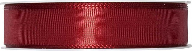 Halbach Taftband aus Polyester in Bordeaux, Breite: 2,5 cm, Länge: 5 m - Bild 1