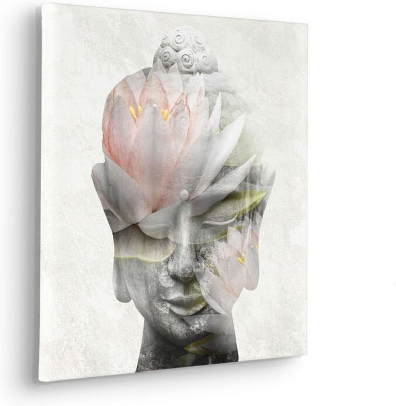 Komar Canvasbild Wellness Time - Minimalistisches Leinwandbild in Weiß - B/H: 40 x 40 cm - Bild 1