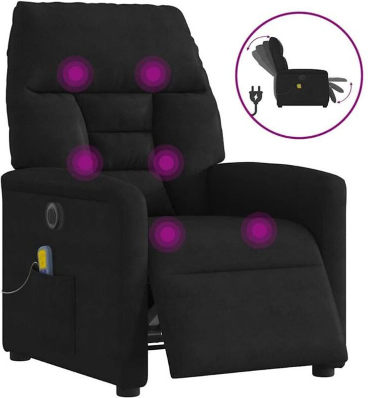 Elektrischer Massagesessel Relaxsessel von vidaxl in Schwarz aus Mikrofasergewebe - Bild 1