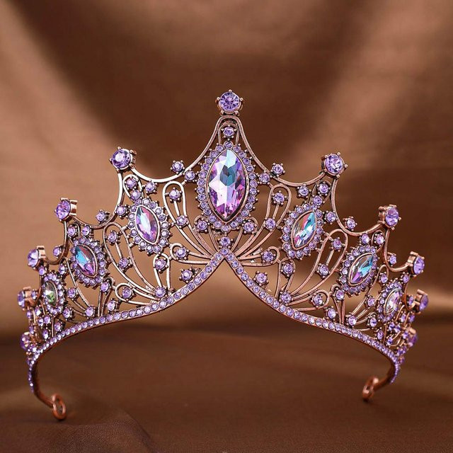 DIEZI Tiara, Kristall, Vintage, Damen, Roségold - Bild 1