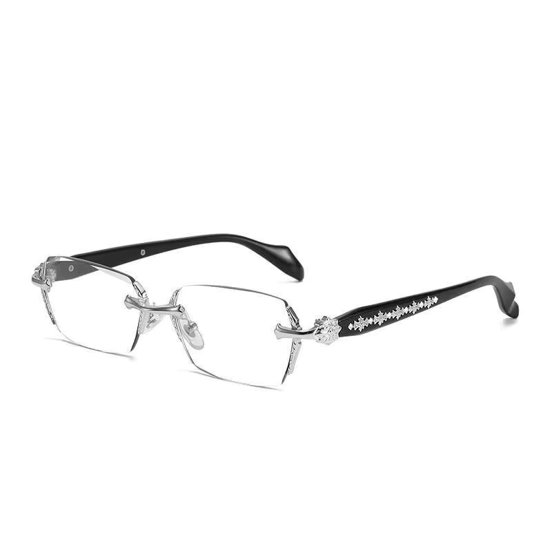 BMAD Korrektionsbrille, randlos, rechteckig, Metall, Unisex - Bild 3
